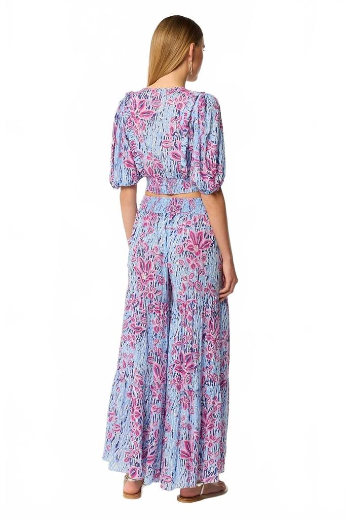 Poupette St Barth Soledad Pant In Blue Exotic Forest 2