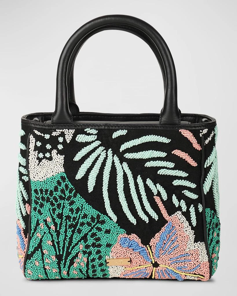 Rafe Tasha Small Floral Beaded Tote Bag 4