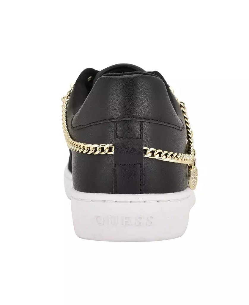 GUESS Women's Naoko Charm Lace-Up Court Sneakers 3