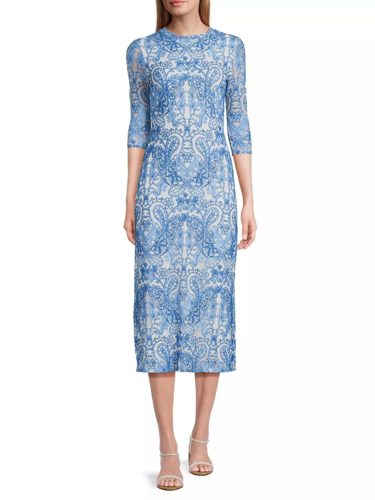 Johnny Was Wynifred Mesh Midi-Dress 2