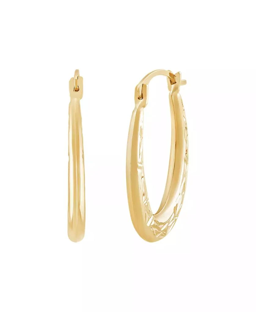 Macy's U Shape Hoop Earrings in 14k Yellow Gold 1