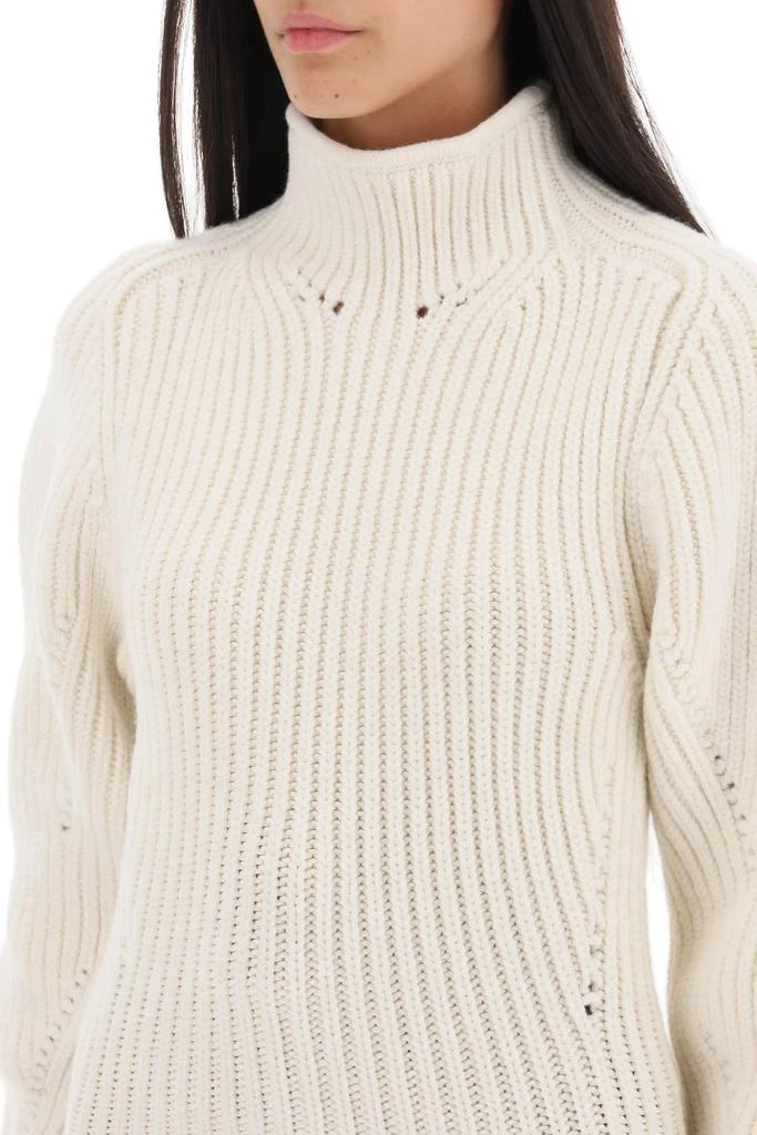 ALAIA ribbed sweater with curved sleeves 4