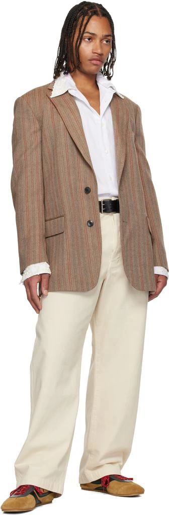 Dries Van Noten Taupe Loose Fit Blazer 4