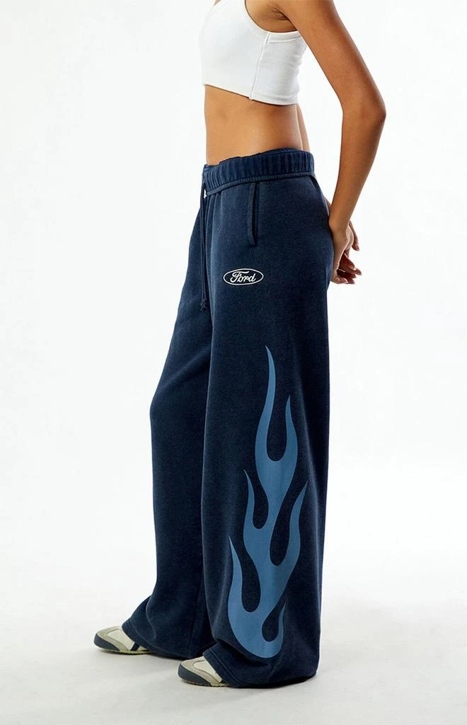 FORD Mustang Flames Wide Leg Sweatpants 3