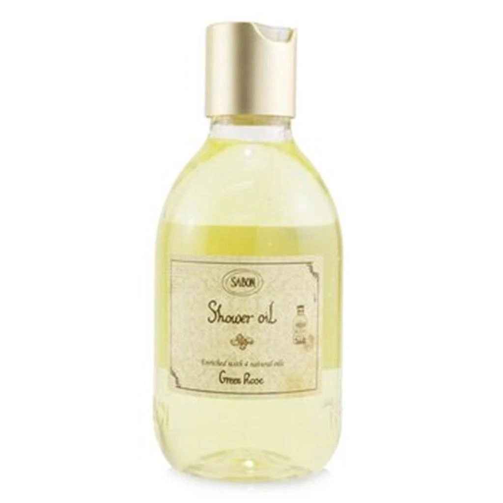 Sabon 10.5 oz Shower Oil - Green Rose Plastic Bottle 1