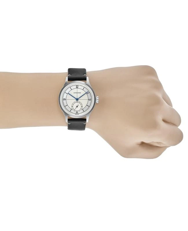 Longines Longines Heritage Classic Silver Dial Black Leather Strap Men's Watch L2.828.4.73.0 5