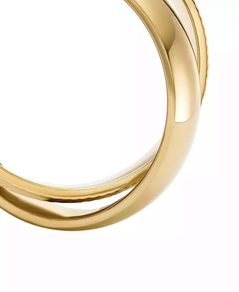 Fossil Harlow Interlocking Links Stainless Steel Band Ring 4
