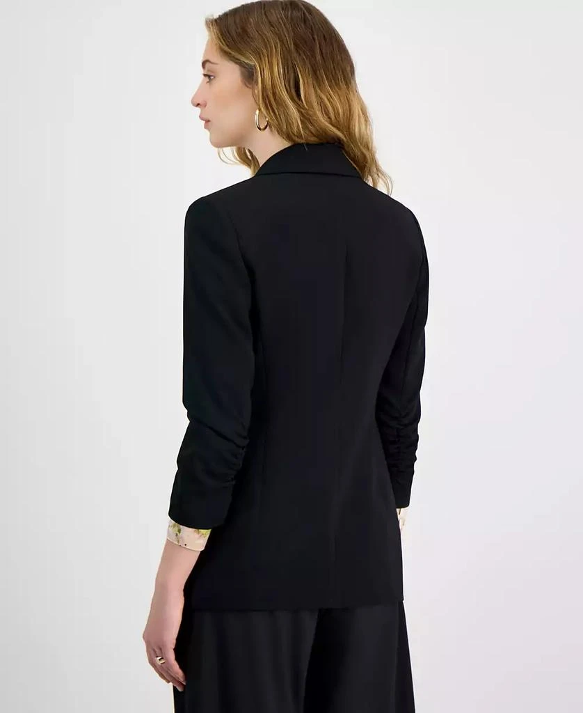 Bar III Women's Faux Double-Breasted Scrunch-Sleeve Blazer, Exclusively at Macy's 4