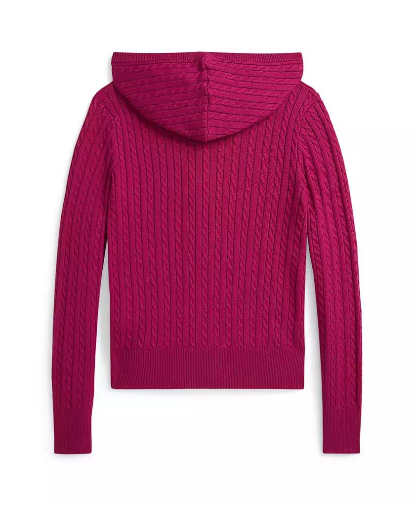 Ralph Lauren Girls 7-16 Mini-Cable Full-Zip Hoodie