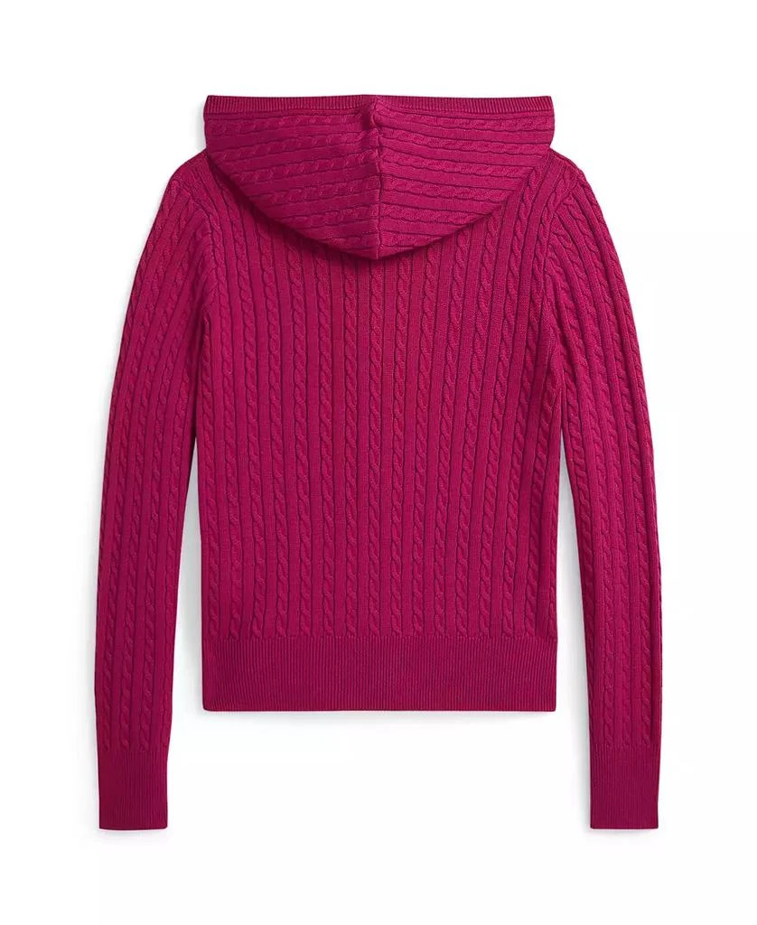 Ralph Lauren Girls 7-16 Mini-Cable Full-Zip Hoodie 2