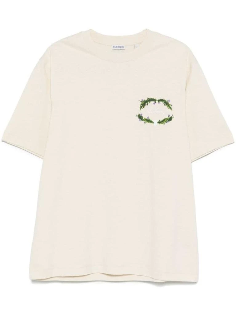 Burberry Burberry Logo-Embroidered T-Shirt Clothing 1