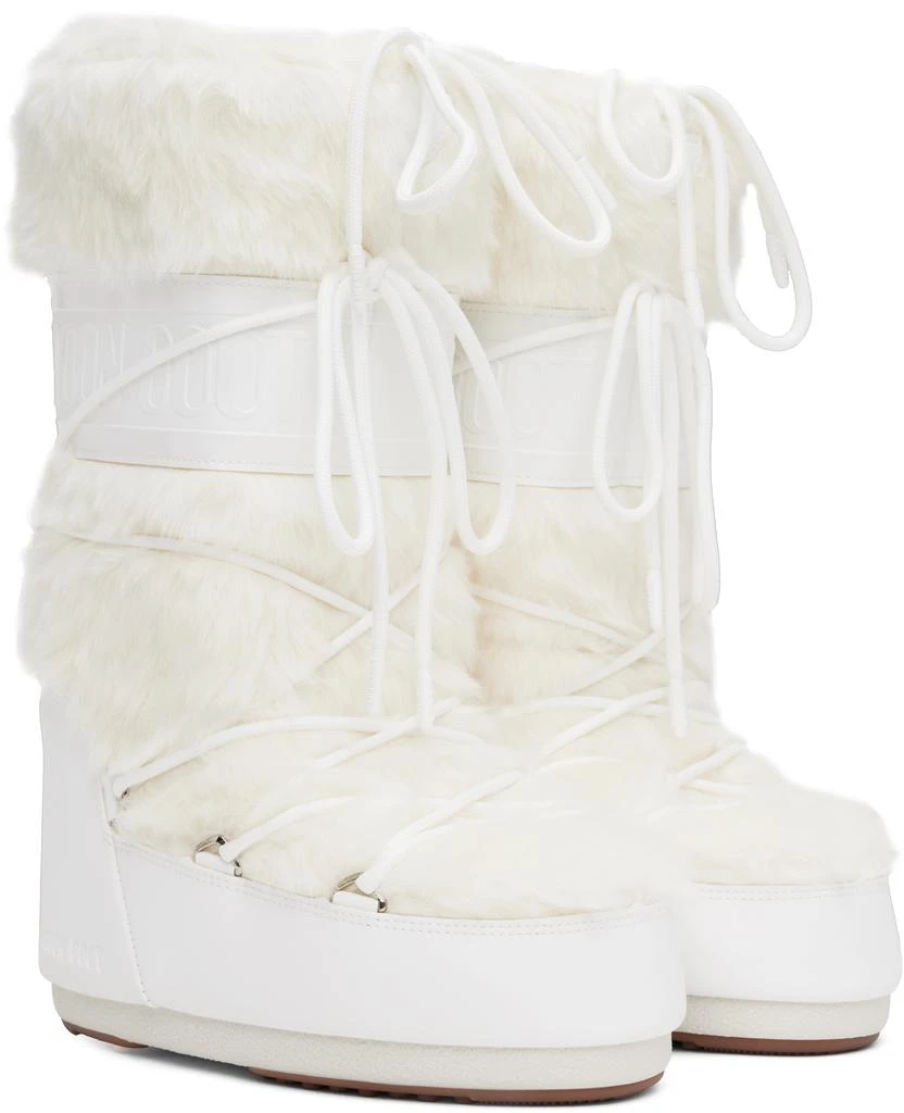 Moon Boot White Icon Faux-Fur Boots 4
