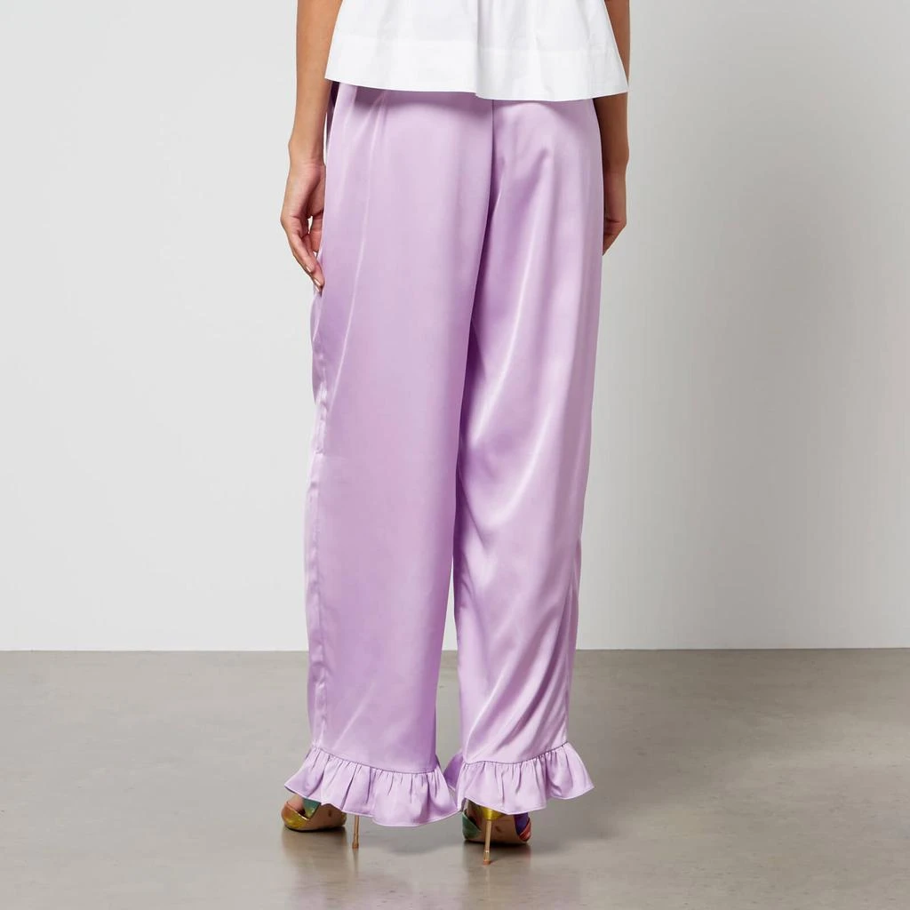Cras Crās Hunter Ruffle-Trimmed Satin Trousers 2