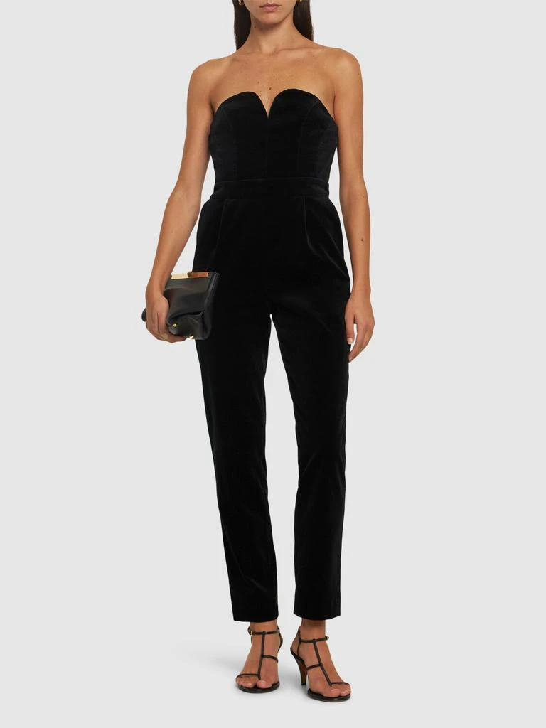 BLAZÉ MILANO Jealousy Cotton Velvet Jumpsuit 1