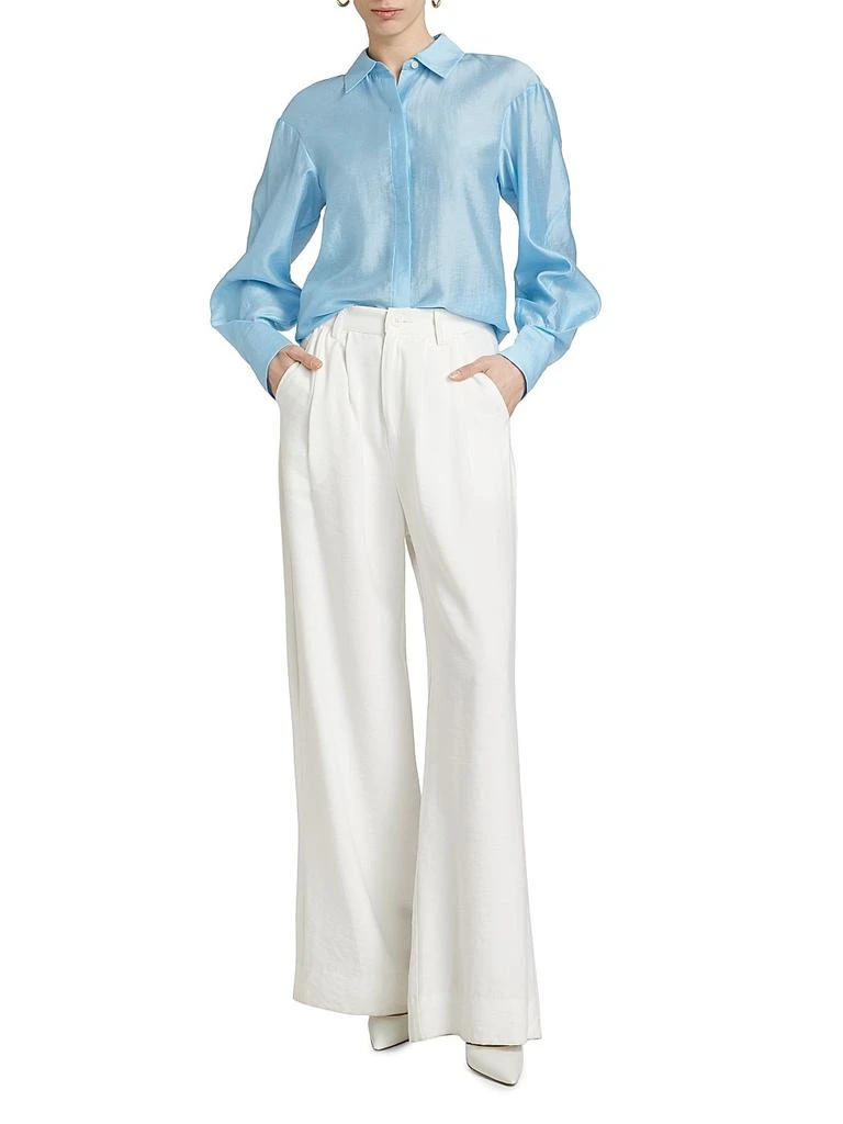 Derek Lam Juni Satin Balloon-Sleeve Blouse 2
