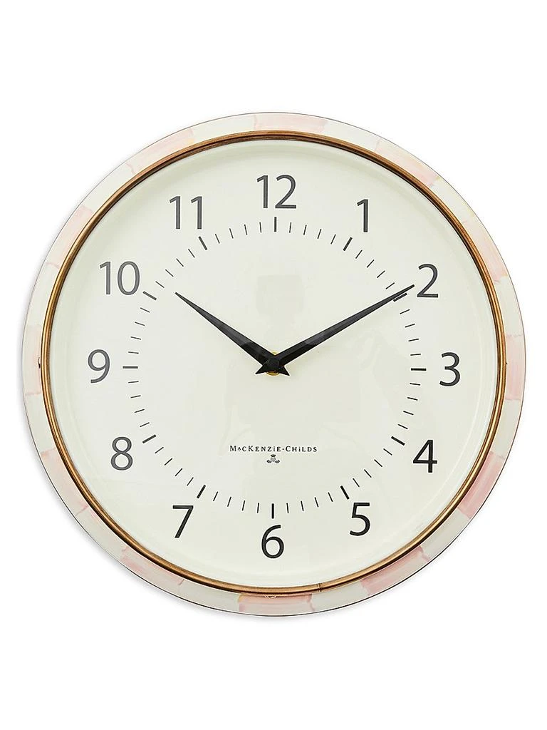 MacKenzie-Childs Rosy Check School Clock