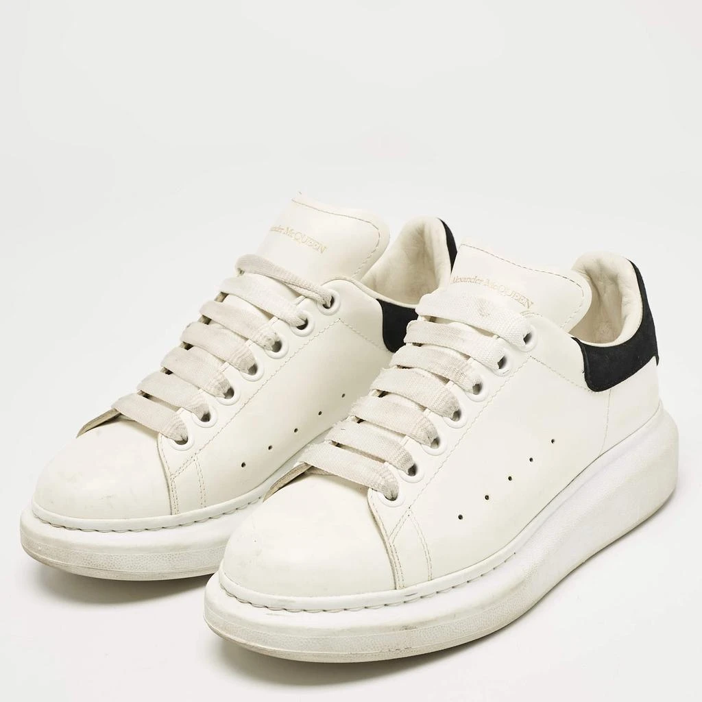 Alexander McQueen Alexander McQueen White Leather and Suede Oversized Lace Up Sneakers Size 38.5 2