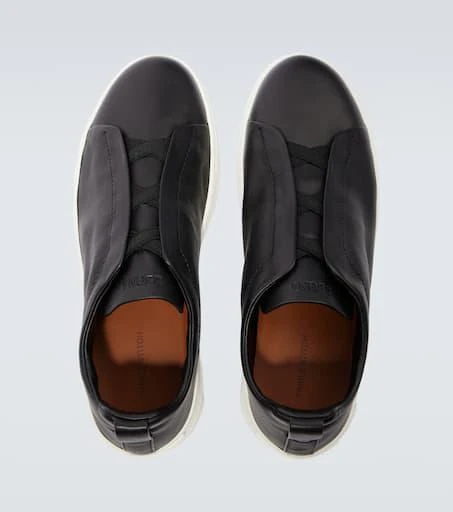 Zegna Triple Stitch leather sneakers 4