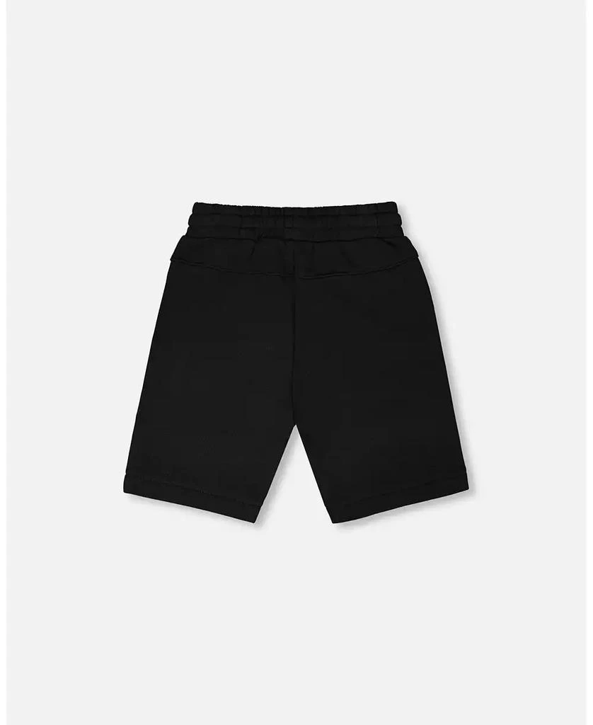 Deux par Deux Big Boys French Terry Shorts with Cross Seams Black 2
