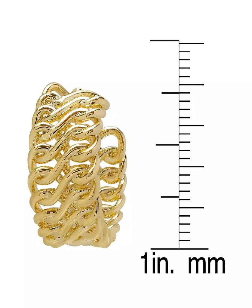 Macy
s Infinity Twist Huggie 14K Gold Plate Earrings 2