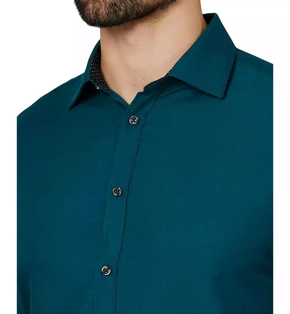 Calabrum Men's Regular Fit Solid Wrinkle Free Performance Dress Shirt 4