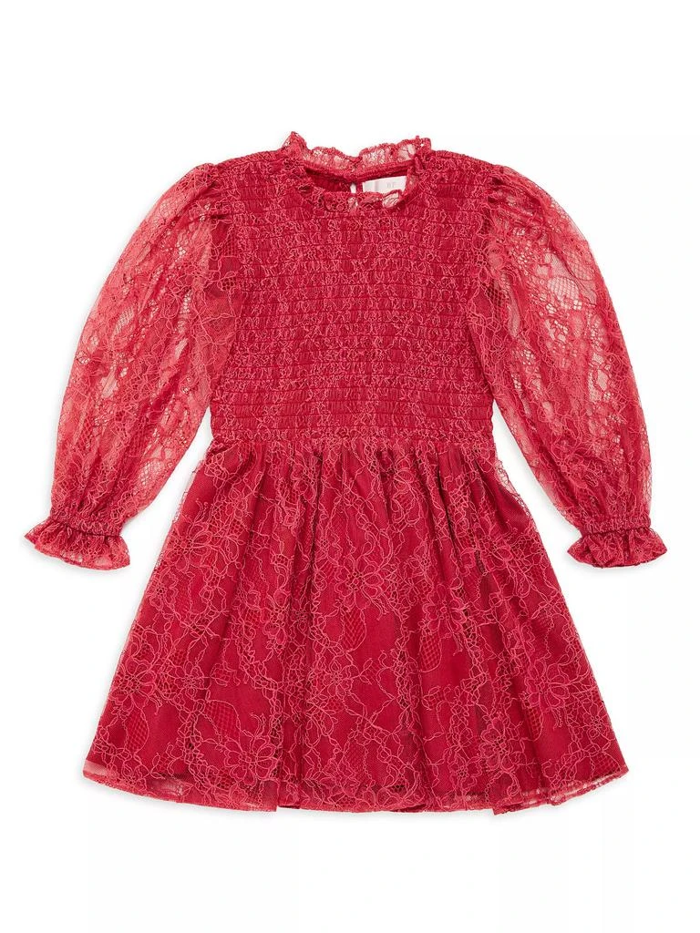 Rachel Parcell Little Girl's & Girl's Smocked Lace Dress 1