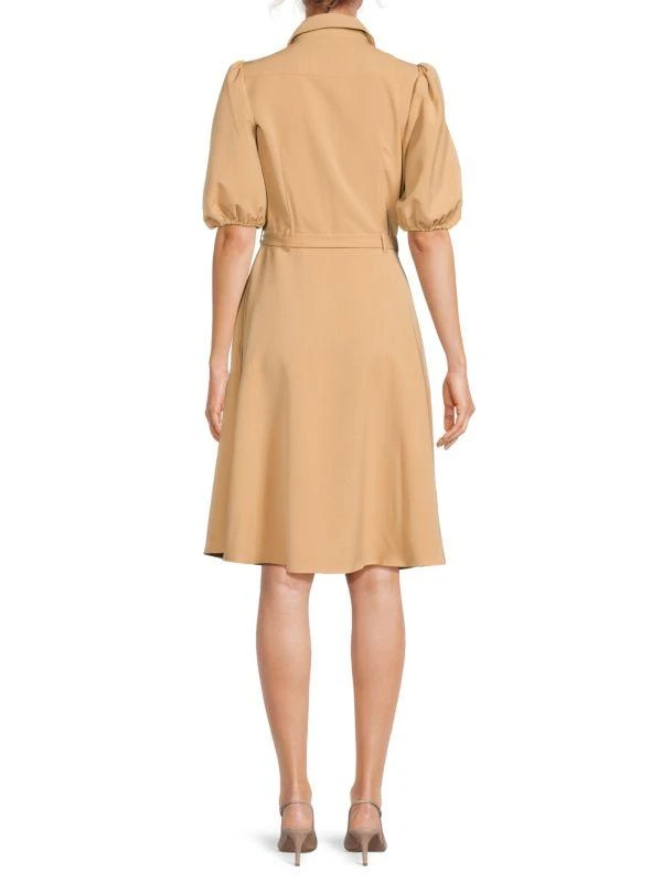 Sharagano Belted Puff Sleeve Dress 2