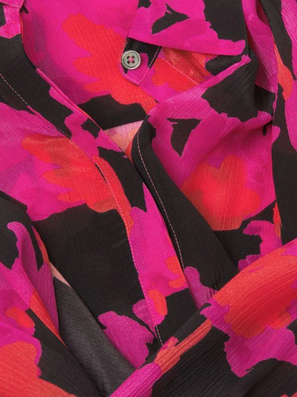 Jason Wu Cropped Floral Wrap Shirt 4