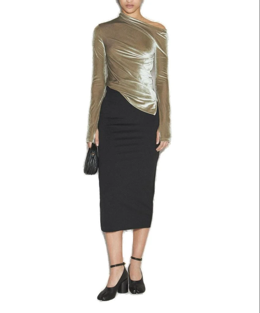Helmut Lang Helmut Lang Velvet Asymmetric Top 2