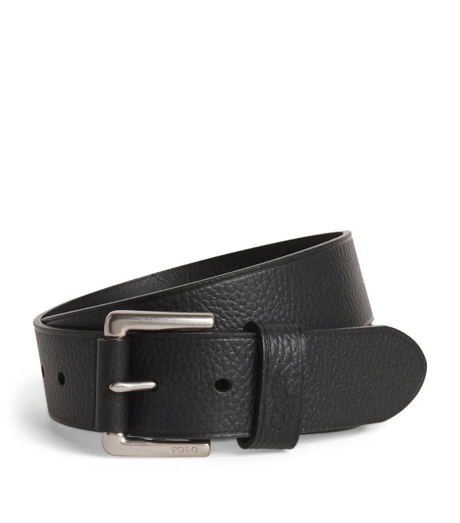 Black Leather Embossed Belt Ralph Lauren Lauren Ralph Lauren Women main image 4