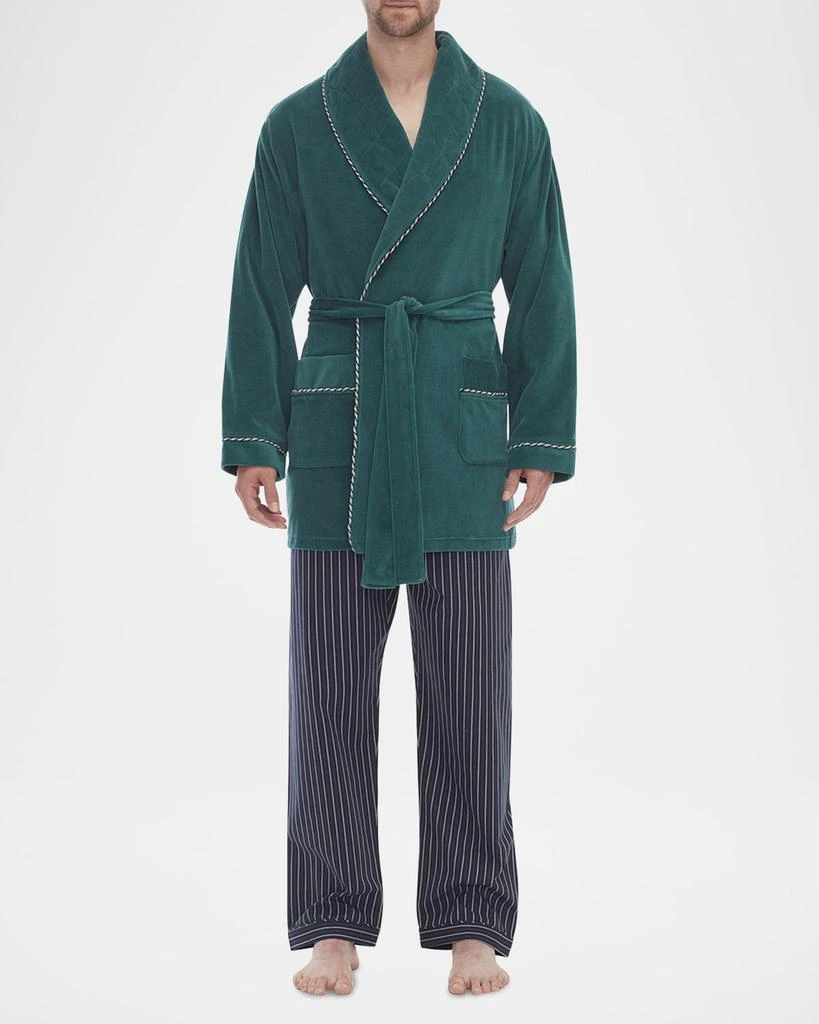 Majestic International Men's Velour Smoking Jacket 1