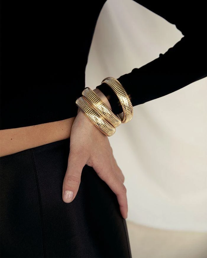 Ettika Jewelry Golden Hour Stretch Bracelets in 18K Gold Plated or Rhodium Plated, Set of 3 3