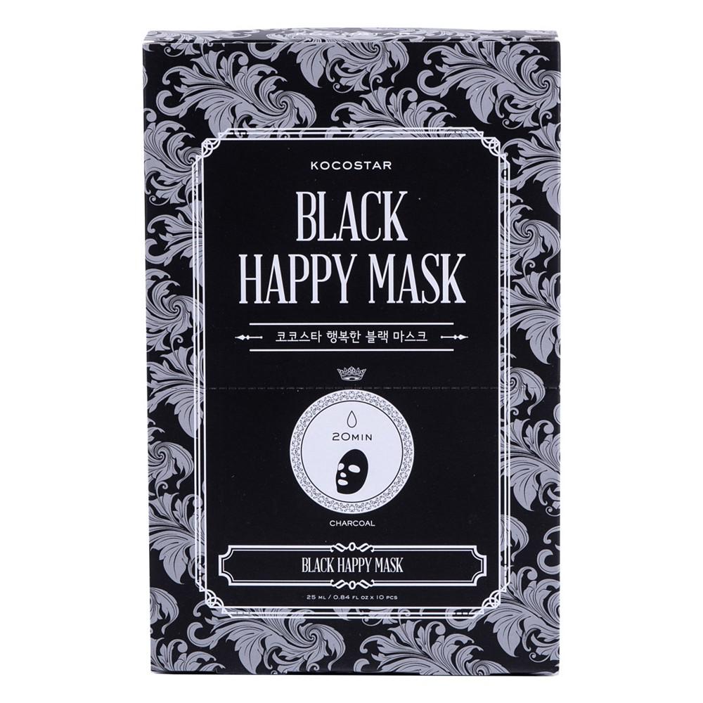KOCOSTAR Black Happy Mask, 10-Pk.