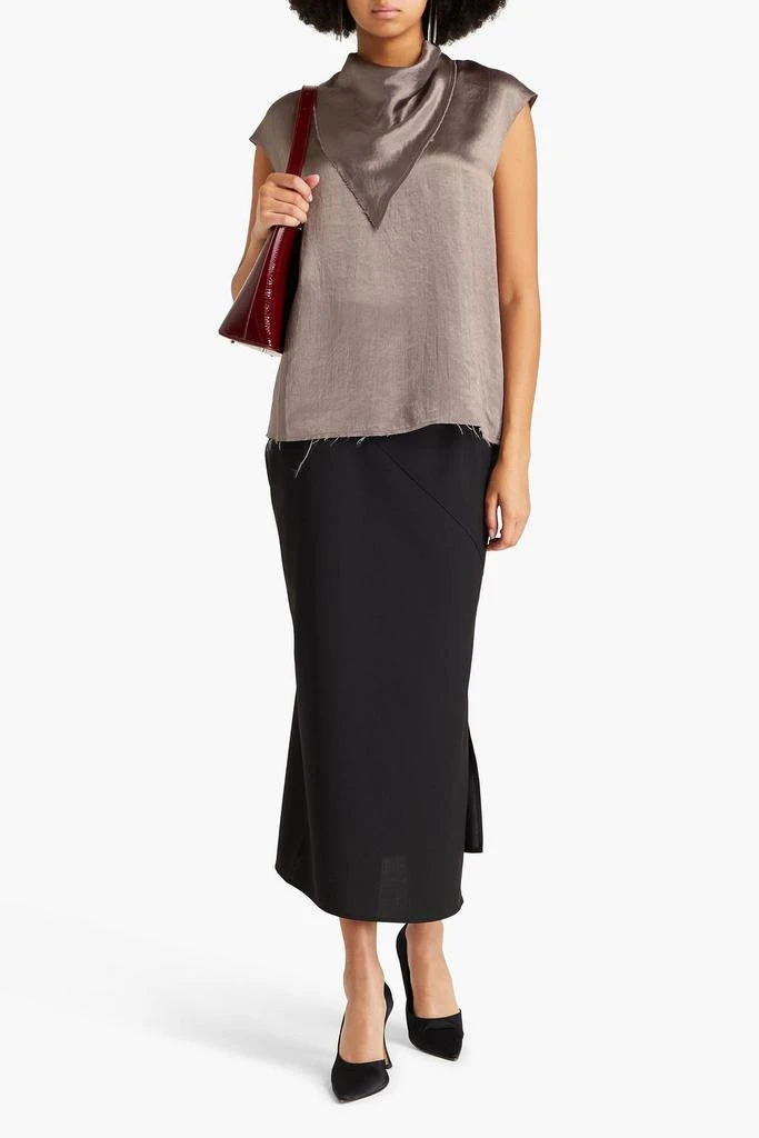 Tibi Draped satin-crepe top 2