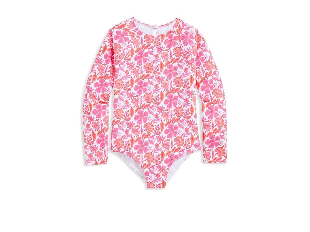 Vineyard Vines Long Sleeve Ruffle One-Piece (Toddler/Little Kid/Big Kid)