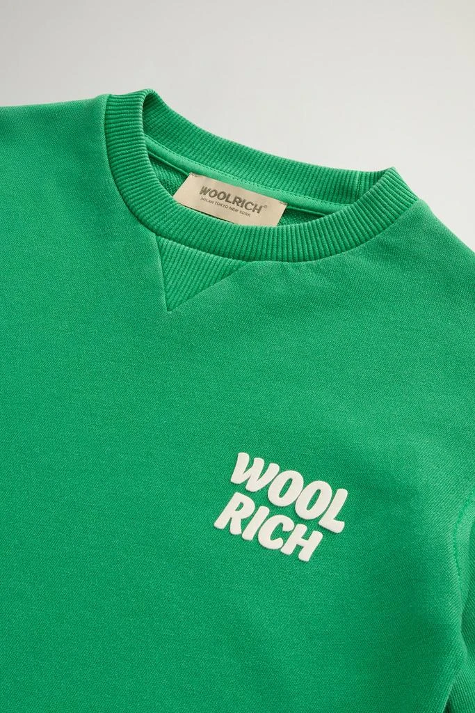 Woolrich Boys’ Garment-Dyed Pure Cotton Crewneck Sweatshirt - Boys - Green 3