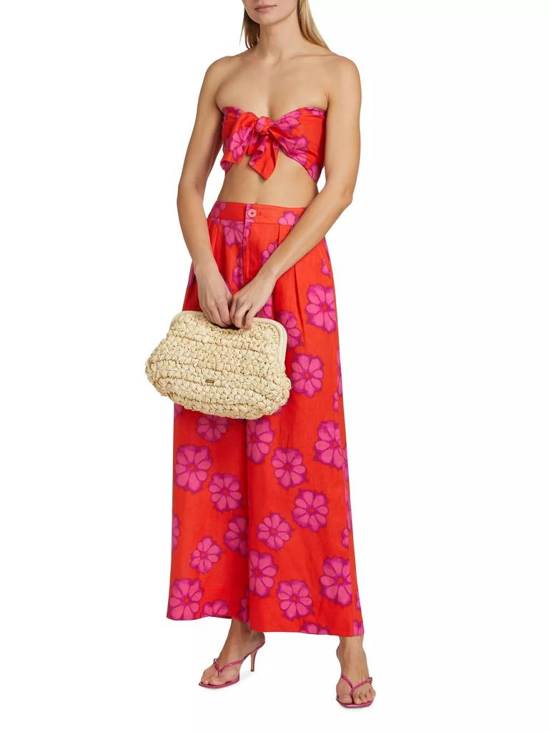 Rhode Toni Floral Linen Bra Top 2