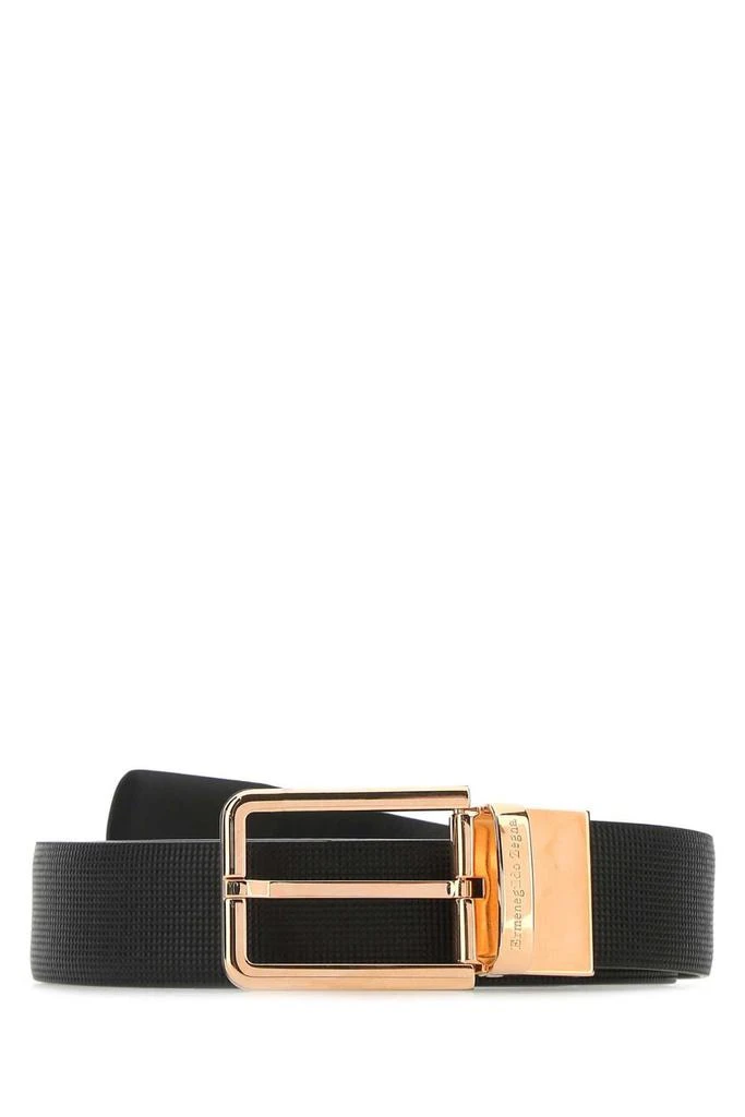 Zegna Zegna Logo Embossed Buckle Belt 1