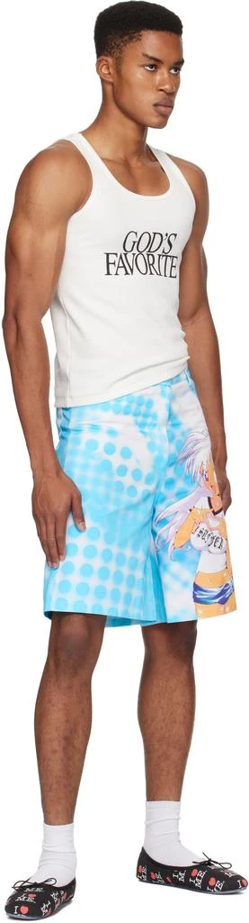 Ashley Williams SSENSE Exclusive Blue Manga Poster Shorts 4