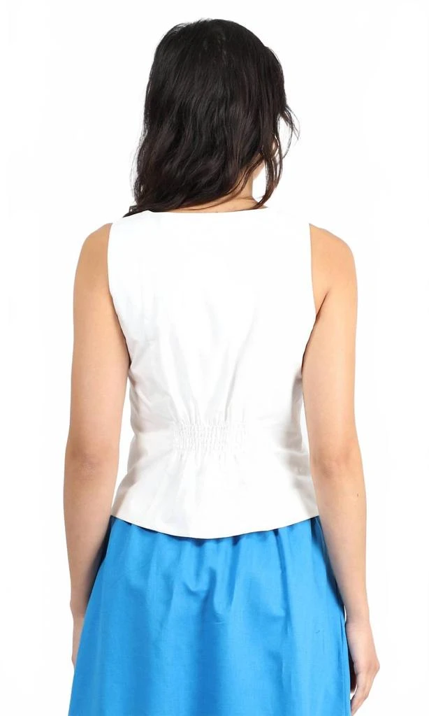 Greylin Montreal Vest Top In White 3