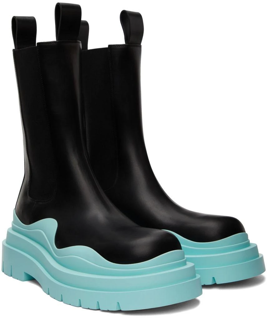 Bottega Veneta Black Tire Chelsea Boots 4