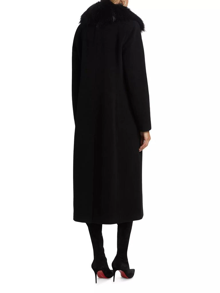 Mercer Collective Madison Fur Collar Maxi Wool Coat 5