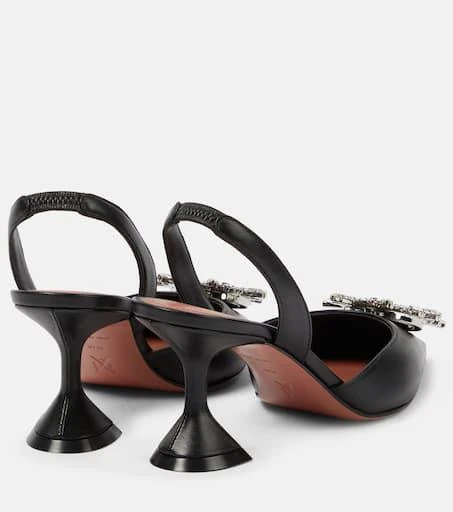 Amina Muaddi Begum 70 leather slingback pumps 3
