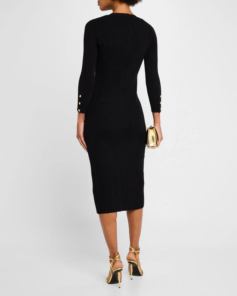 L'Agence Kyra Button-Front Duster Midi Dress 3