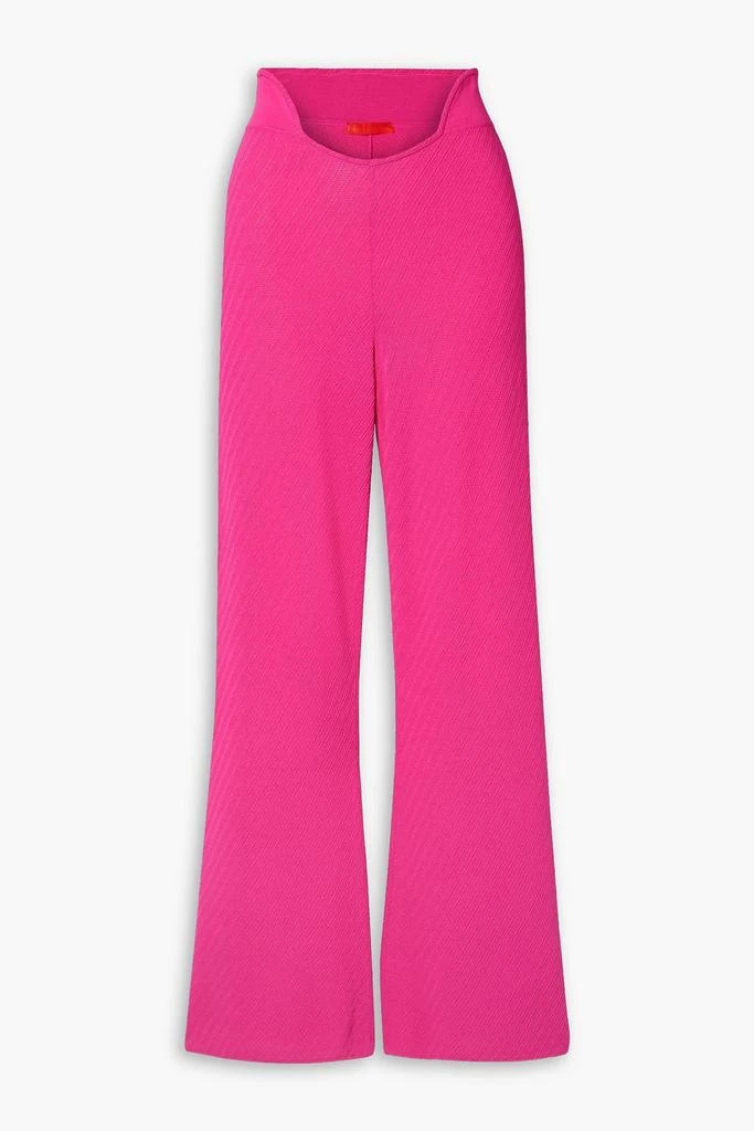 COMMISSION Heather pointelle-knit flared pants 1
