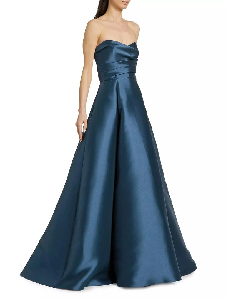 Amsale Strapless Mikado Satin Gown 4