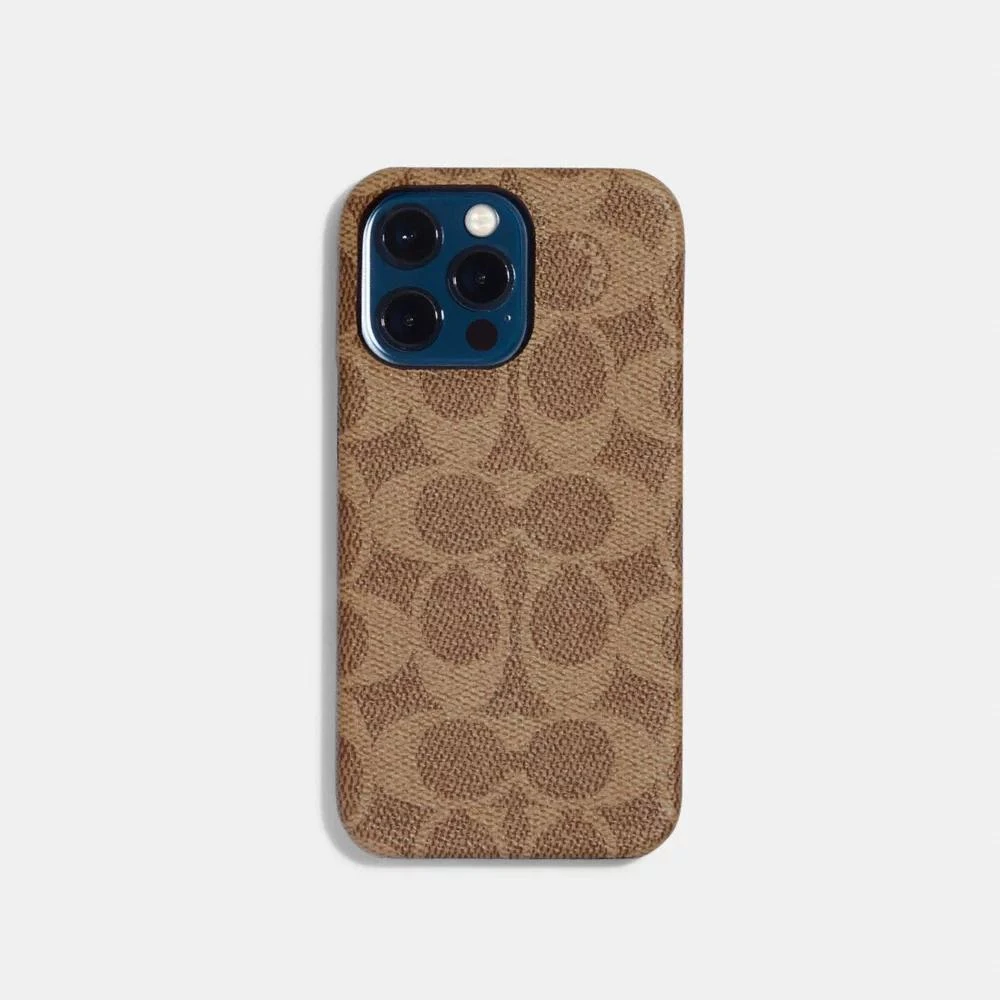 Coach Iphone 14 Pro Case In Signature Canvas 1