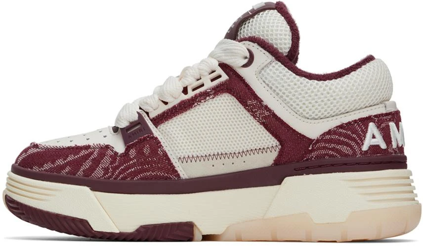 AMIRI Burgundy & Off-White Bandana Denim MA-1 Sneakers 3
