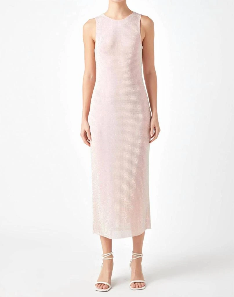 Shop 2.7 August Apparel - Rhinestone Mesh Midi Dress on Sale at BeyondStyle   Get 61% Off 2.7 August Apparel - Rhinestone Mesh Midi Dress with  Limited-Time Flash Deals, Exclusive Discounts, and