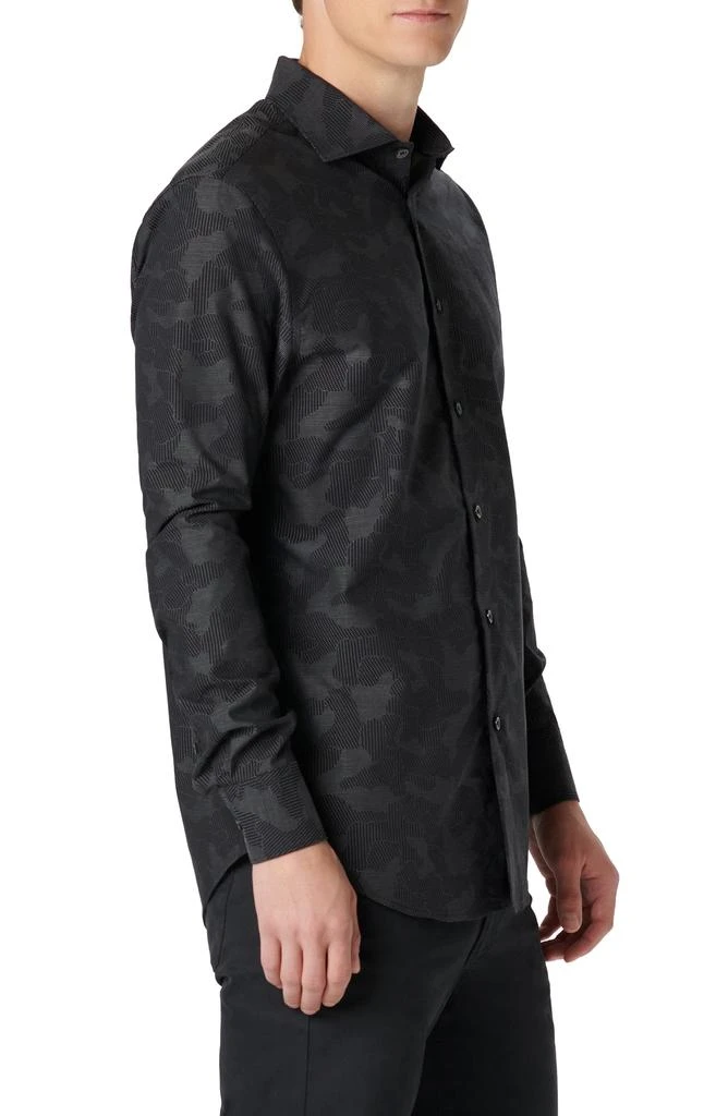 BUGATCHI Axel Shaped Fit Abstract Print Stretch Cotton Button-Up Shirt 4